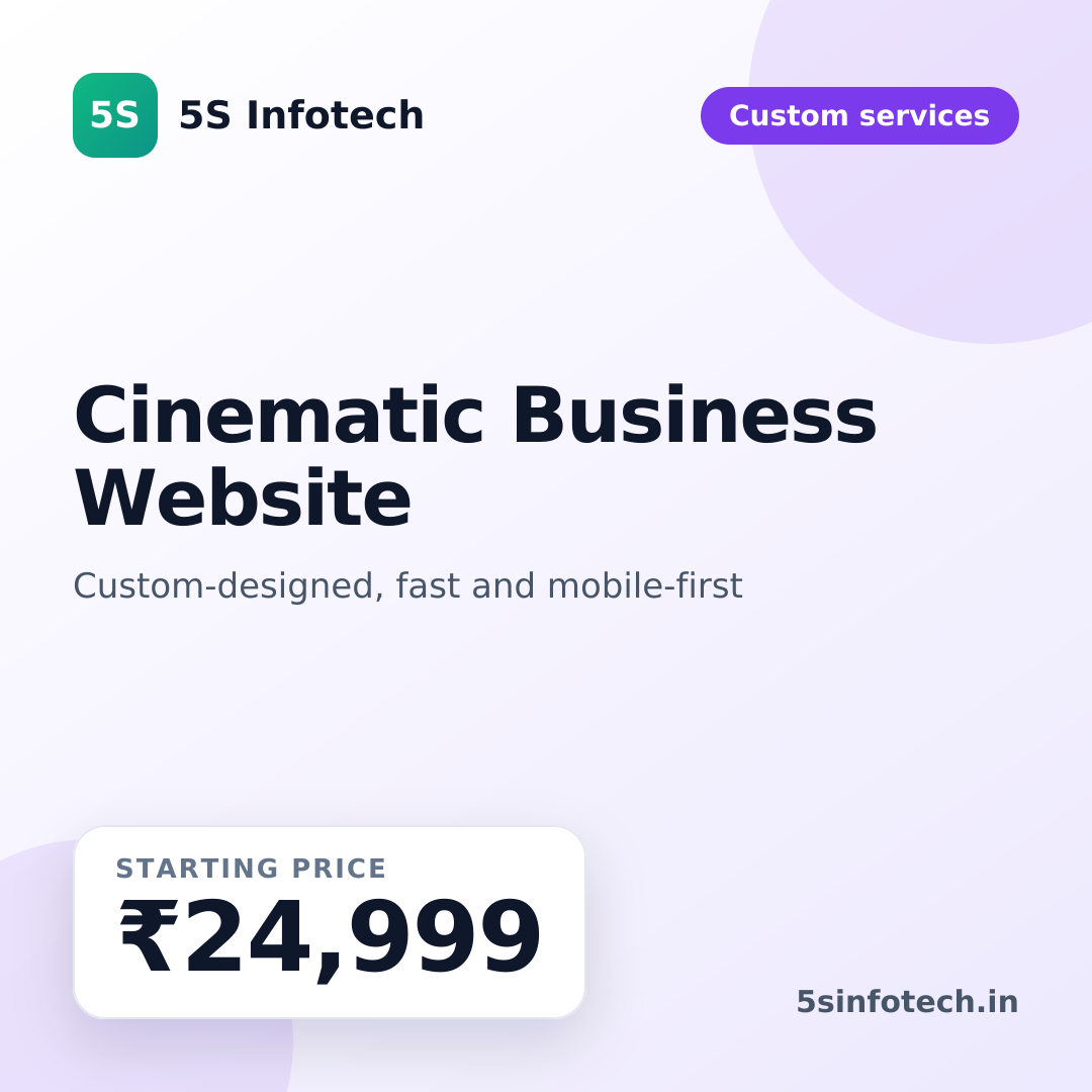 Cinematic Business Website
